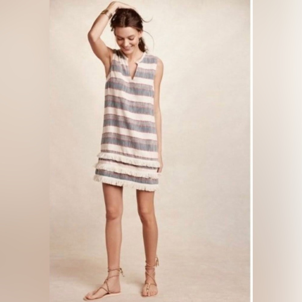 Anthropologie Holding Horses Fringe Shift Dress